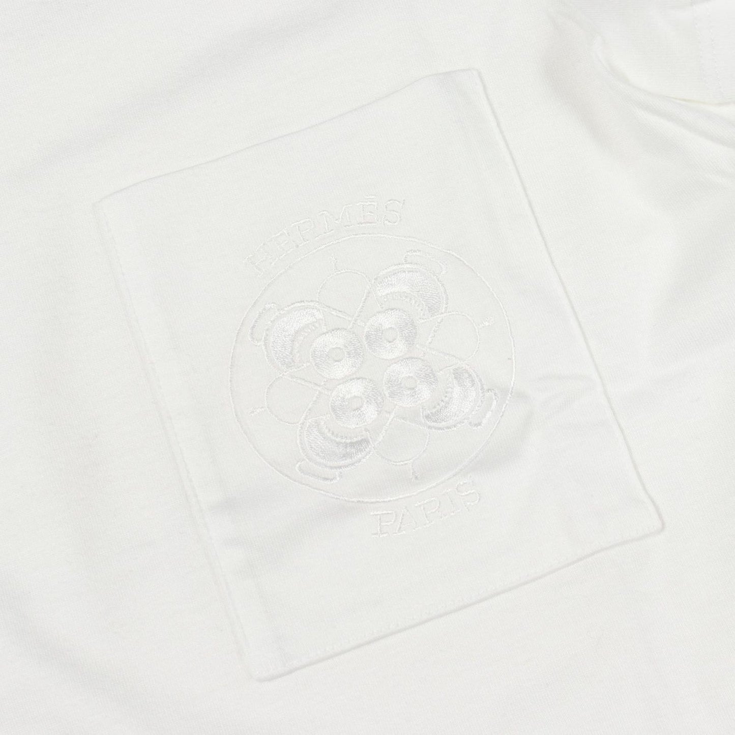 Hermes Short Sleeve T-Shirt Embroidered with Pocket Cotton — view 5