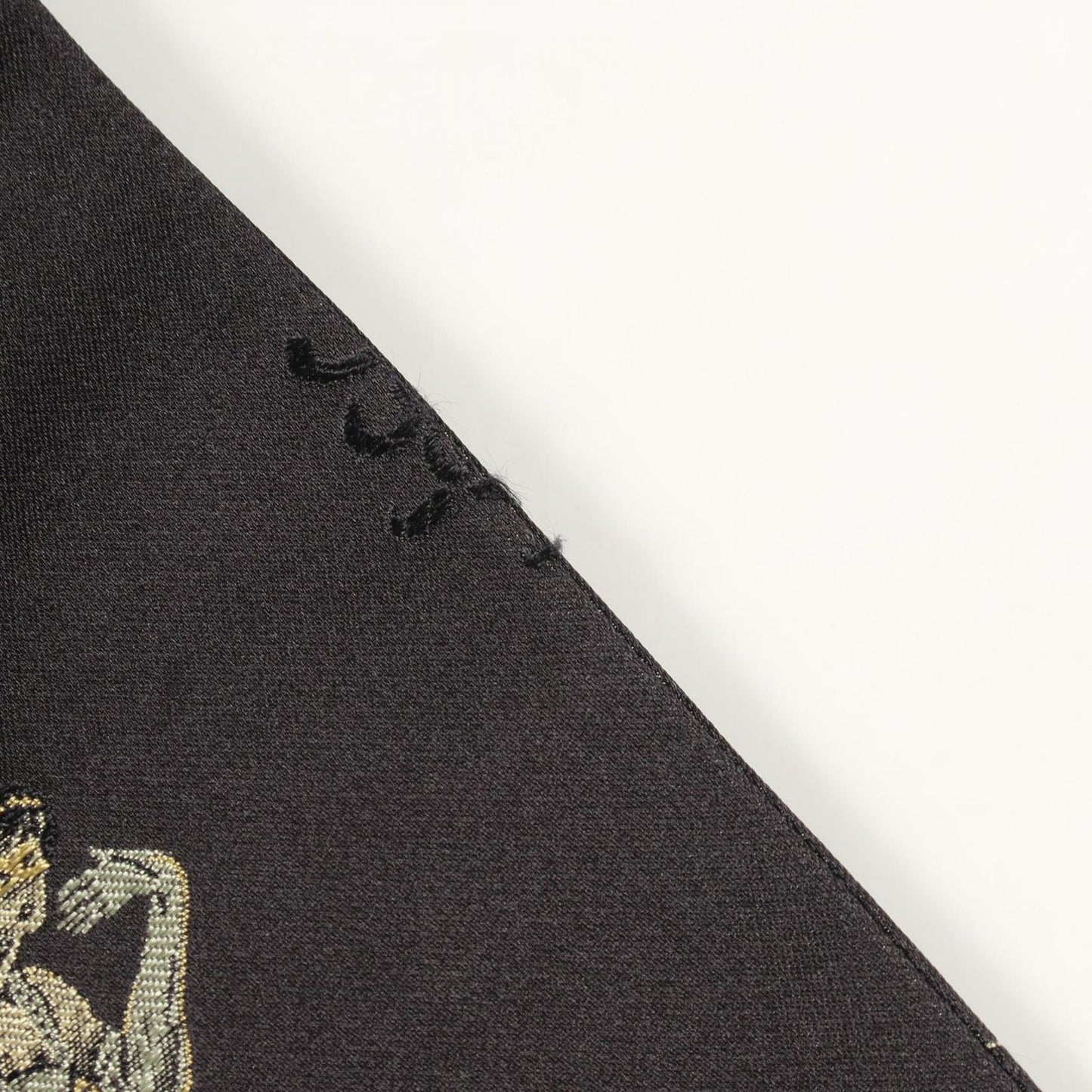 Hermes Tailored Jacket Embroidery All Over Pattern Black Silk — view 6