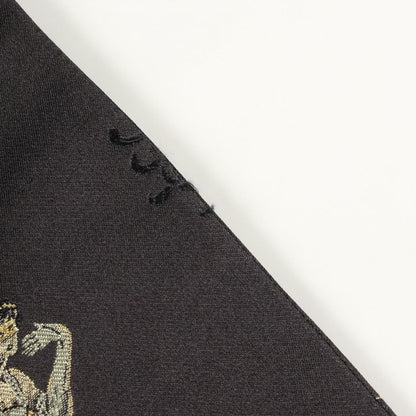Hermes Tailored Jacket Embroidery All Over Pattern Black Silk — view 6