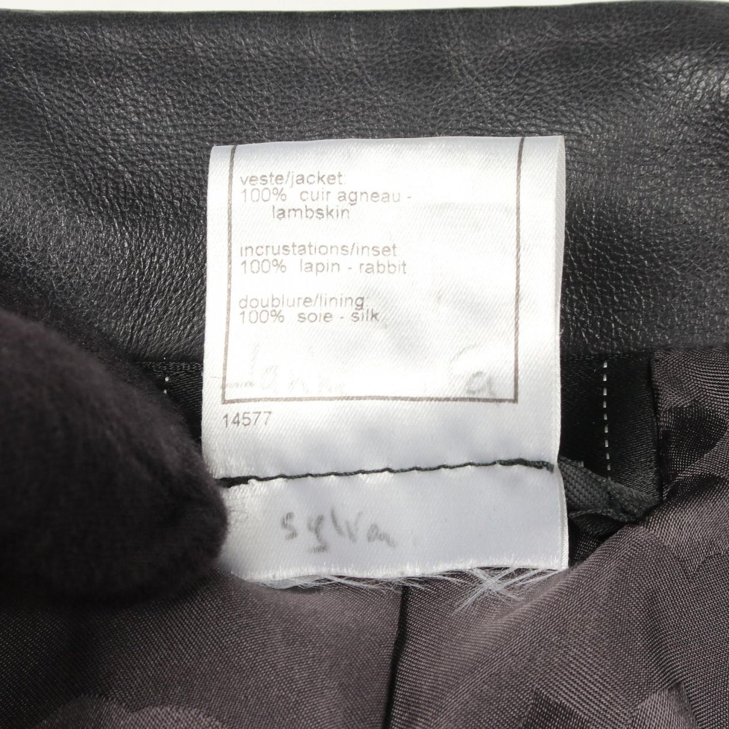 Chanel Vest CC Logo Zip Up Black Lambskin Leather — view 7