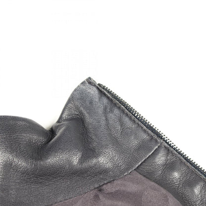 Chanel Vest CC Logo Zip Up Black Lambskin Leather — view 8