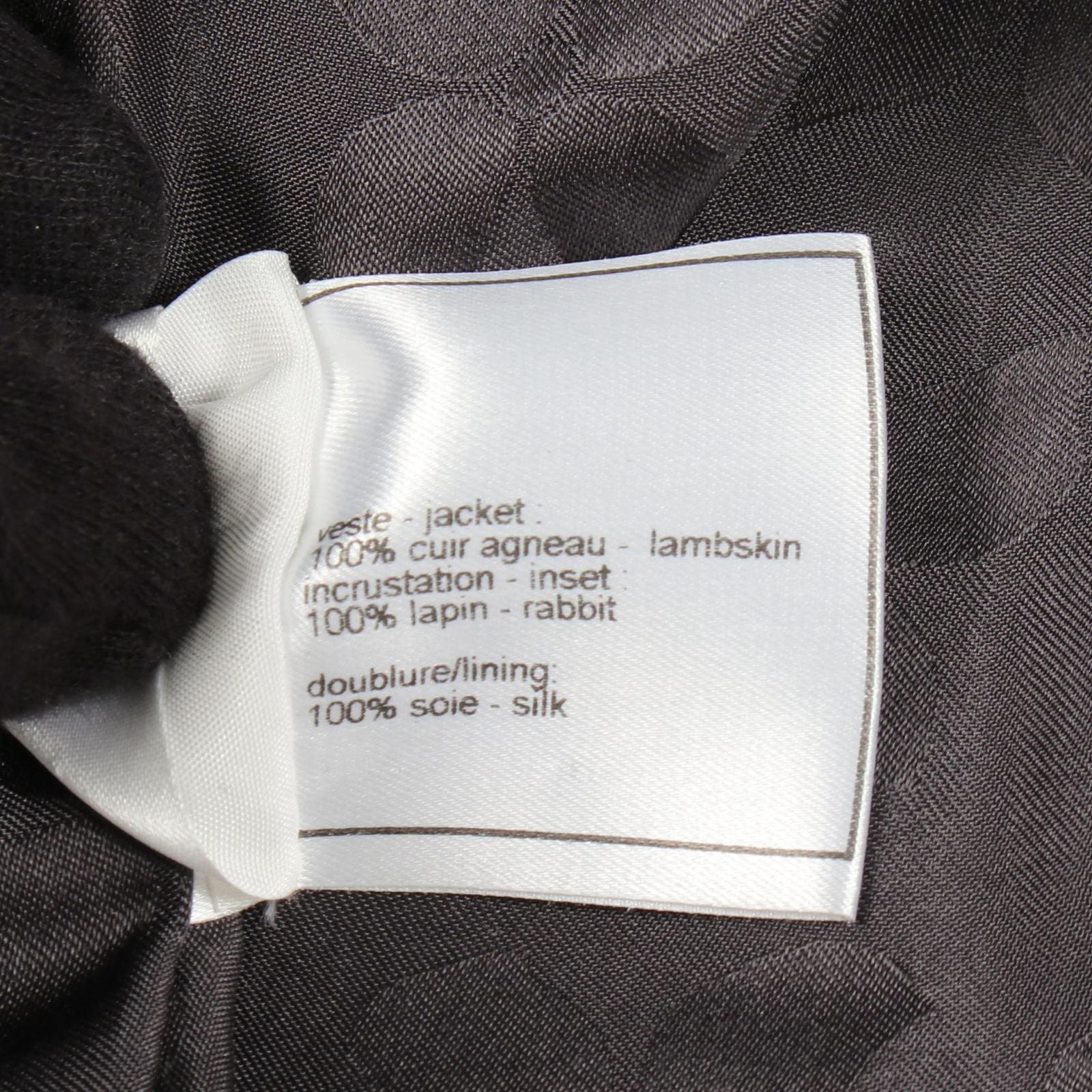Chanel Vest CC Logo Zip Up Black Lambskin Leather — view 5
