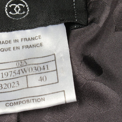 Chanel Vest CC Logo Zip Up Black Lambskin Leather — view 6