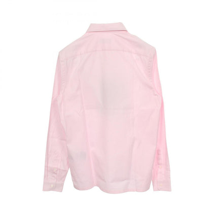 Prada Logo Embroidery Long Sleeve Cotton Shirt — view 2