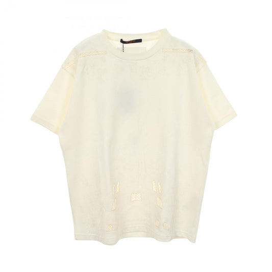 Louis Vuitton Short Sleeve T-Shirt Notre Dame Pont Neuf Embroidery White Cotton