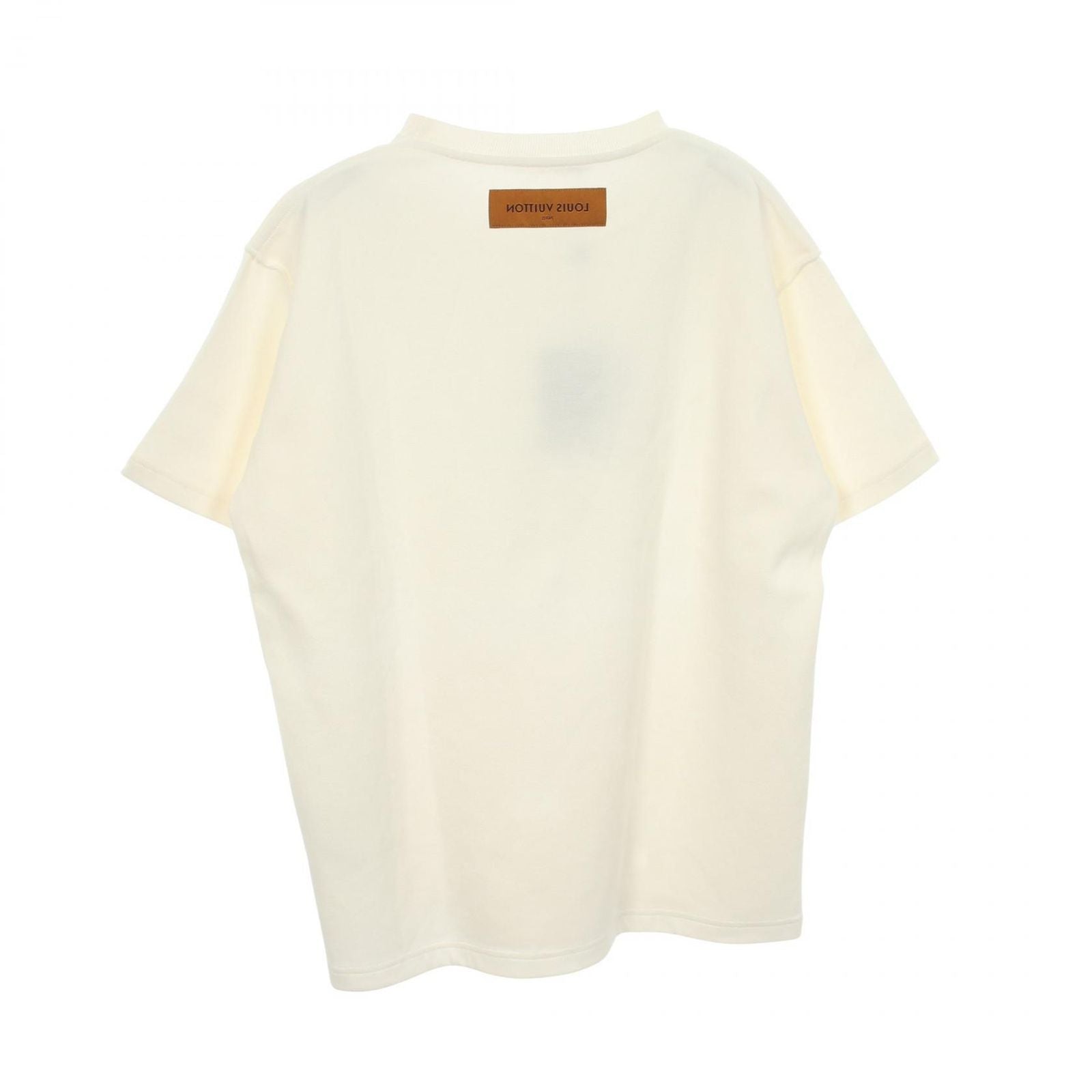 Louis Vuitton Short Sleeve T-Shirt Notre Dame Pont Neuf Embroidery White Cotton — view 2