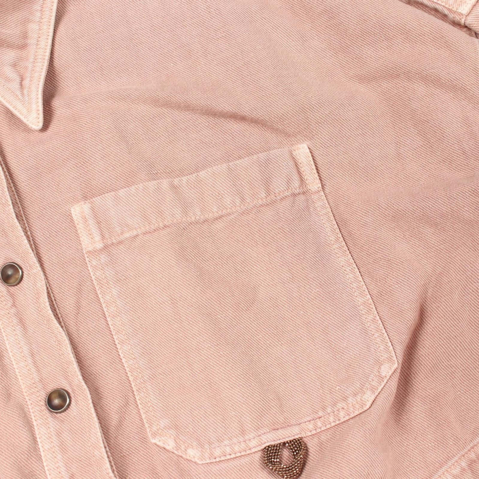 Brunello Cucinelli Shirt Pink Fabric Jacket — view 5