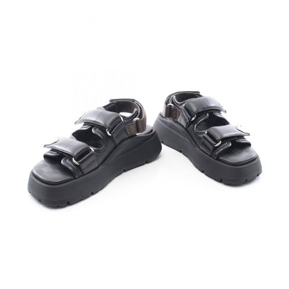 Louis Vuitton Sandals Chameleon Velcro Thick Sole BK Leather — view 3