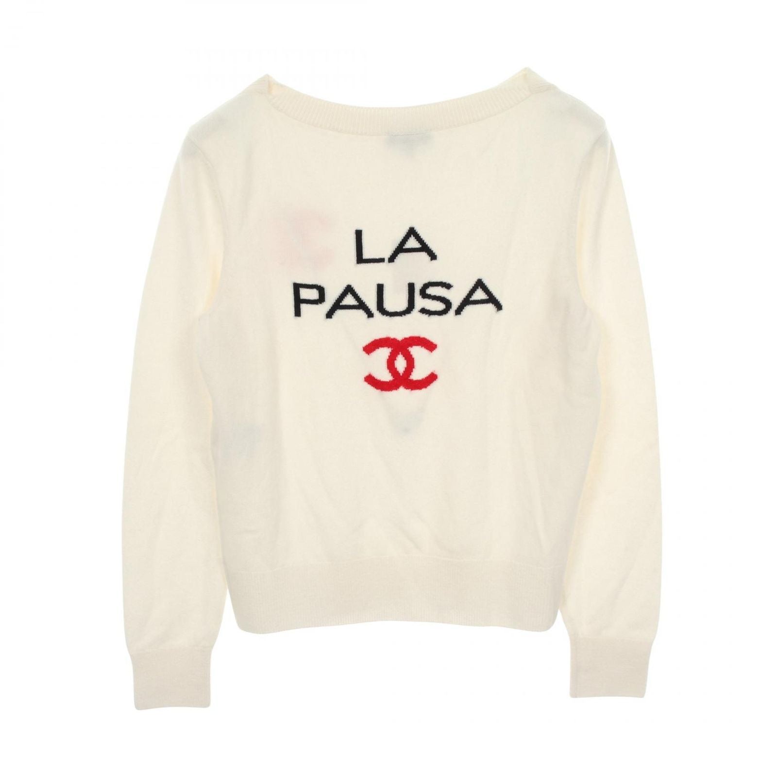 Chanel Knit la Pausa CC Logo Cashmere Sweater — view 2