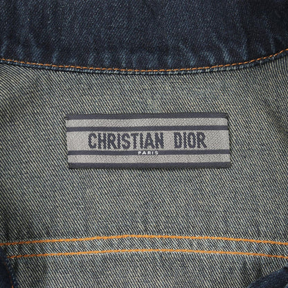 Dior Denim Jacket Bee Embroidery Blue — view 3