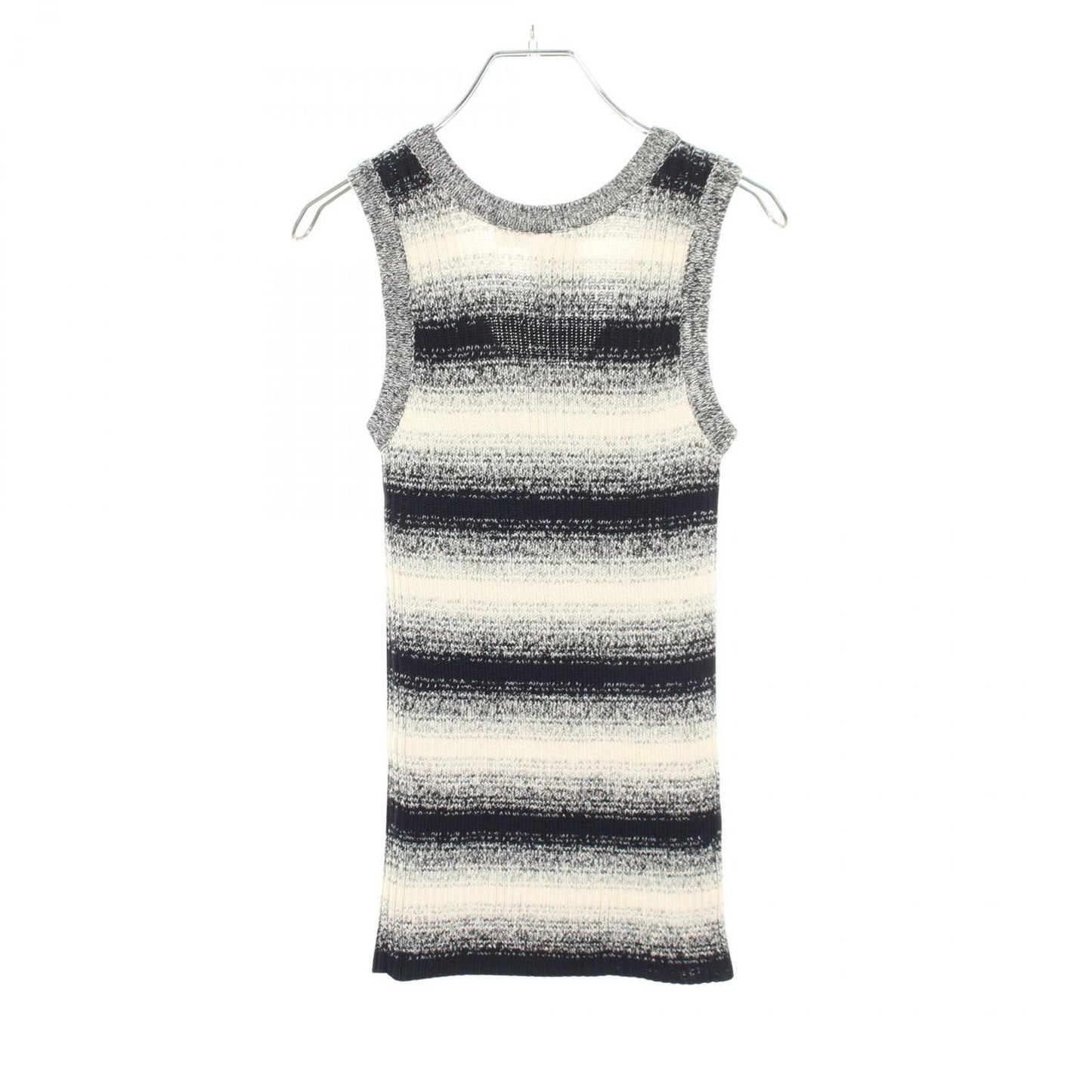 Dior Tank Top Border Knit Cotton Sweater — view 2