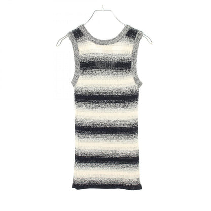 Dior Tank Top Border Knit Cotton Sweater — view 2