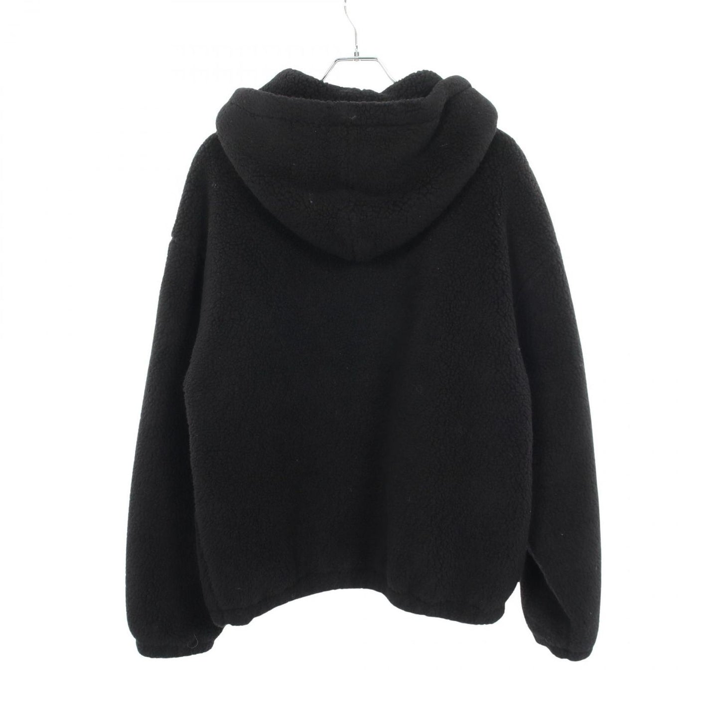 Celine Jacket Triomphe Hooded Fleece Black Wool Hood — view 2