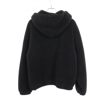Celine Jacket Triomphe Hooded Fleece Black Wool Hood — view 2