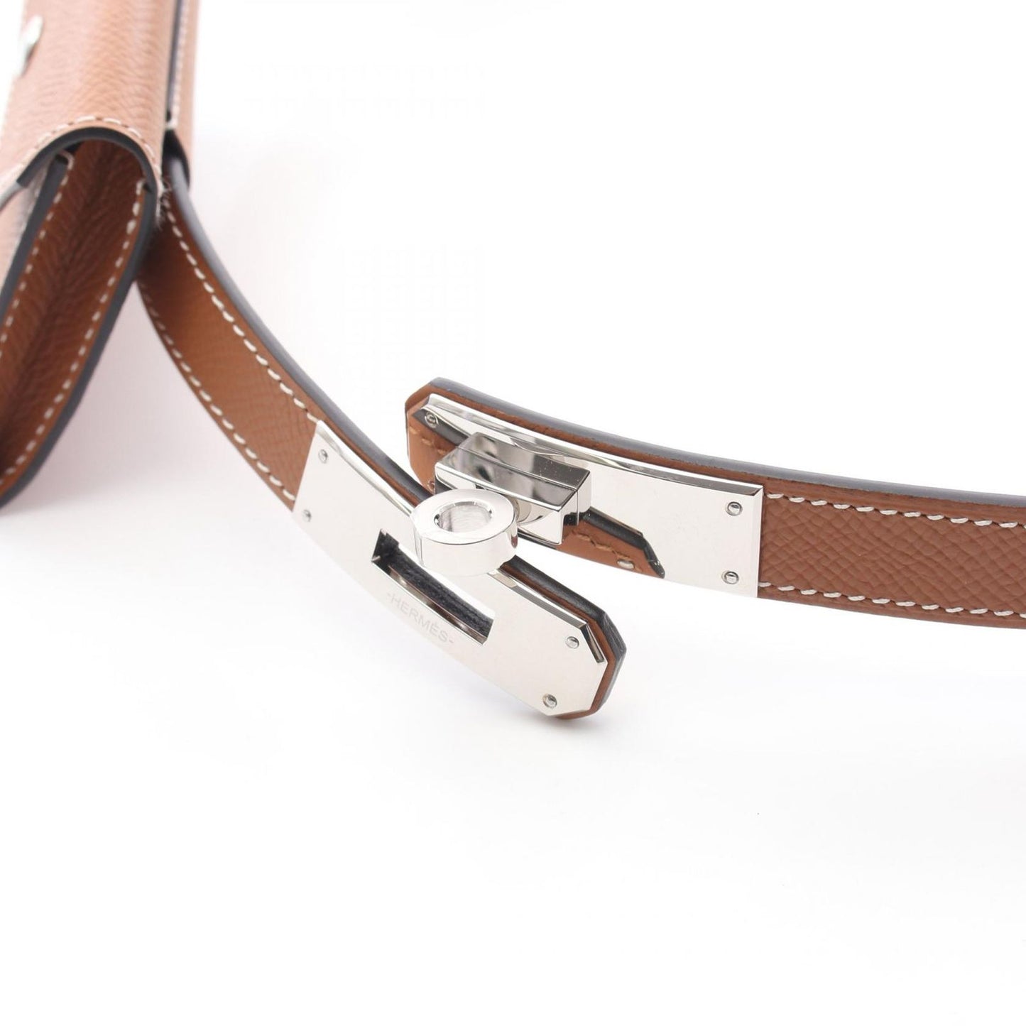 Hermes Belt Kelly Pocket 18 Gold Leather — view 3