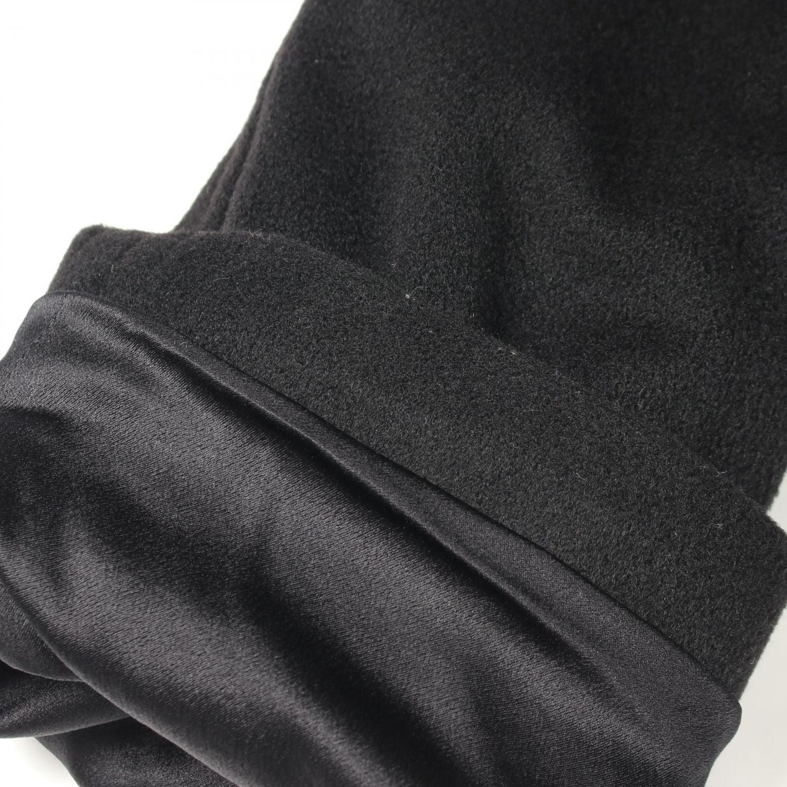 Chanel CC Logo Button Black Cashmere Coat — view 6