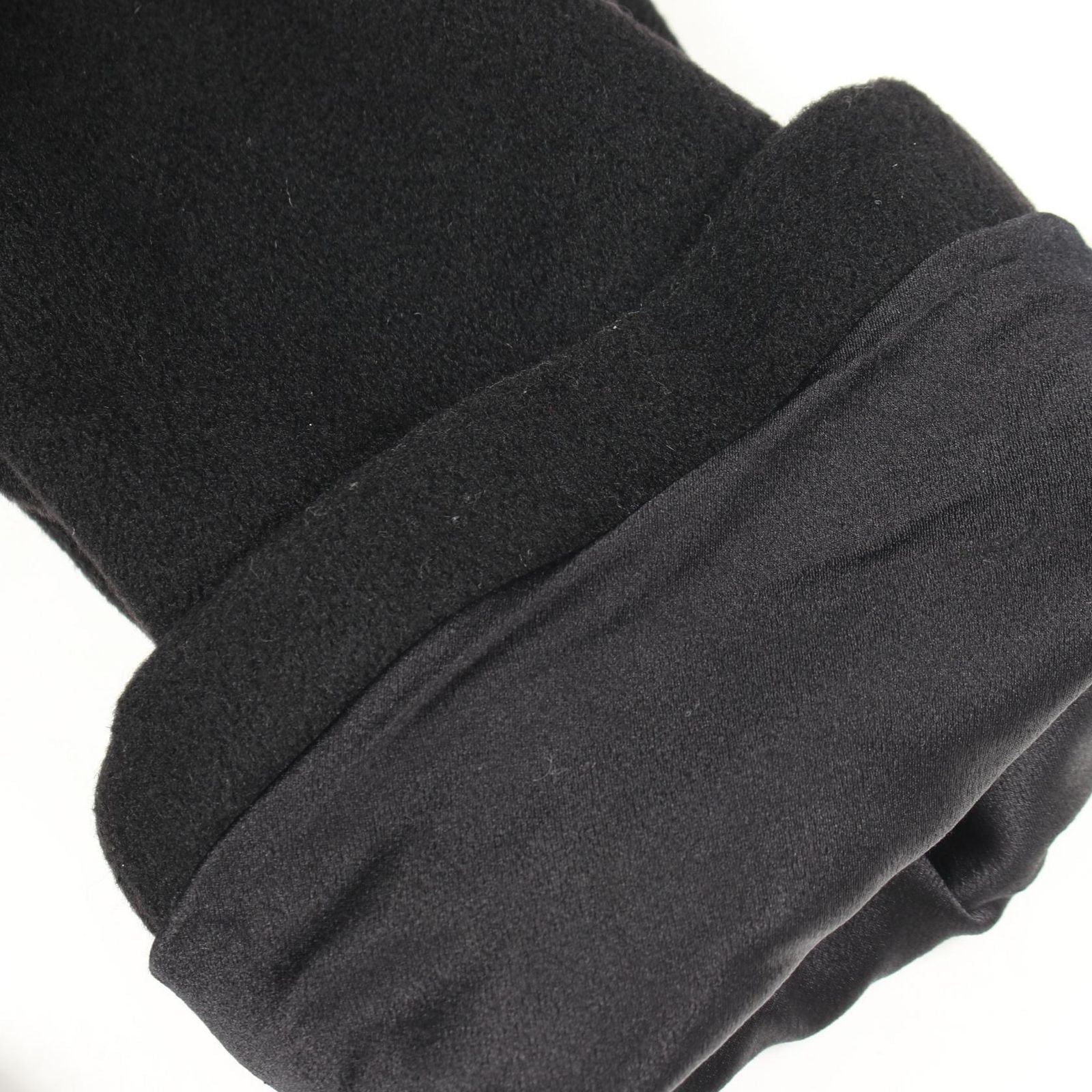 Chanel CC Logo Button Black Cashmere Coat — view 5