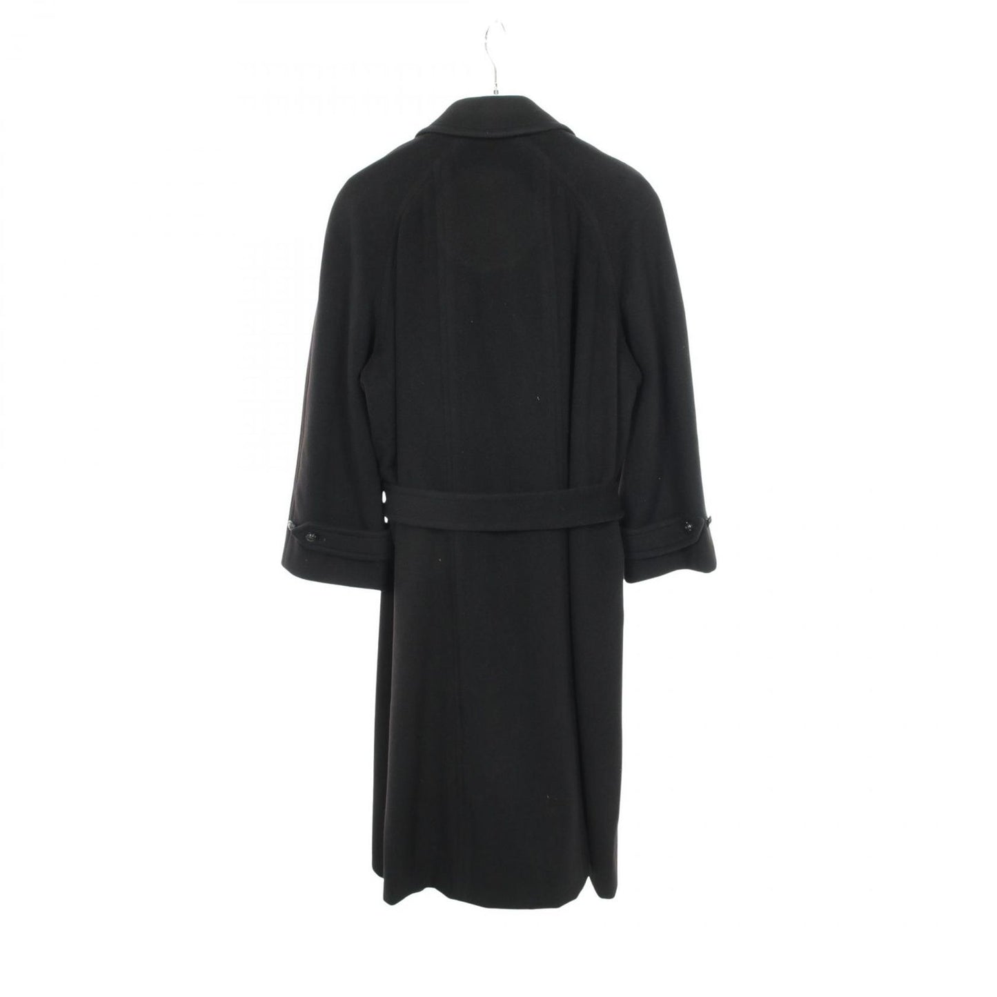 Chanel CC Logo Button Black Cashmere Coat — view 2