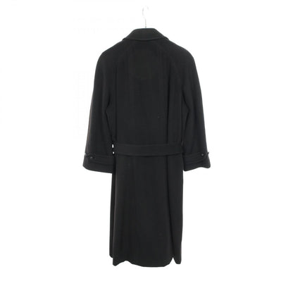 Chanel CC Logo Button Black Cashmere Coat — view 2