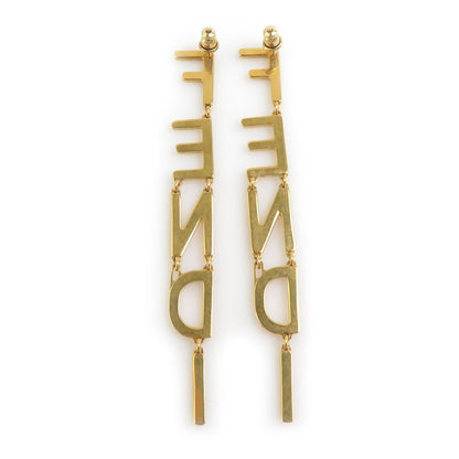 Fendi Earrings Drop Gold — view 4