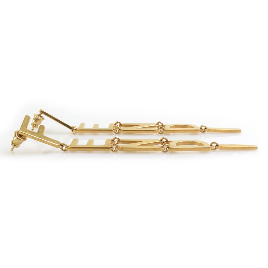 Fendi Earrings Drop Gold — view 3
