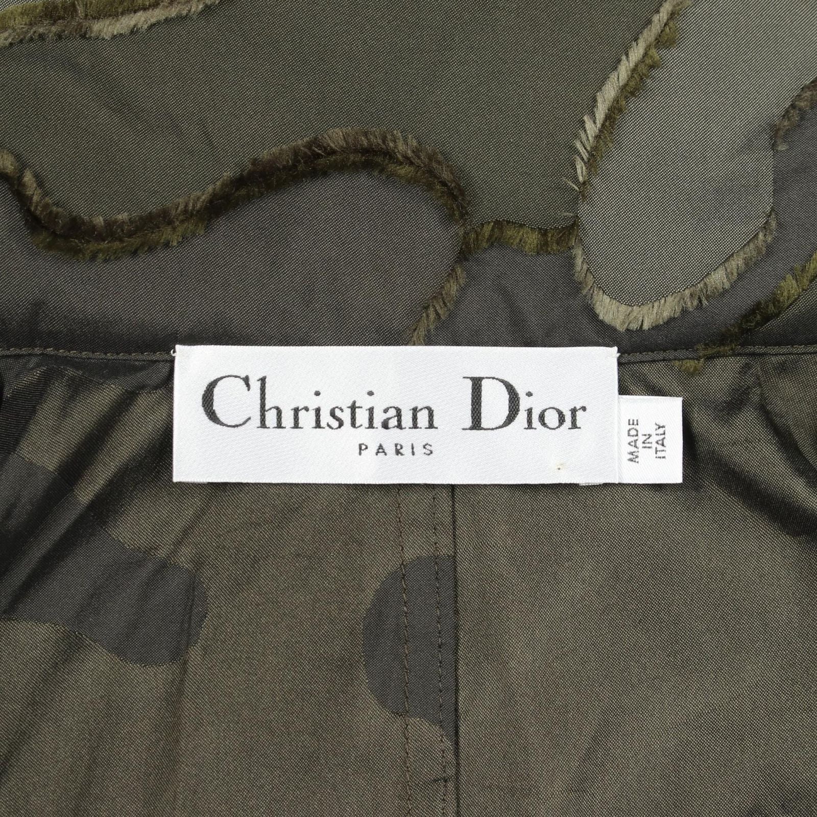 Dior Bee Embroidery Camouflage Hooded Coat — view 3