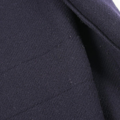 Chanel CC Logo Button Navy Wool Coat — view 5