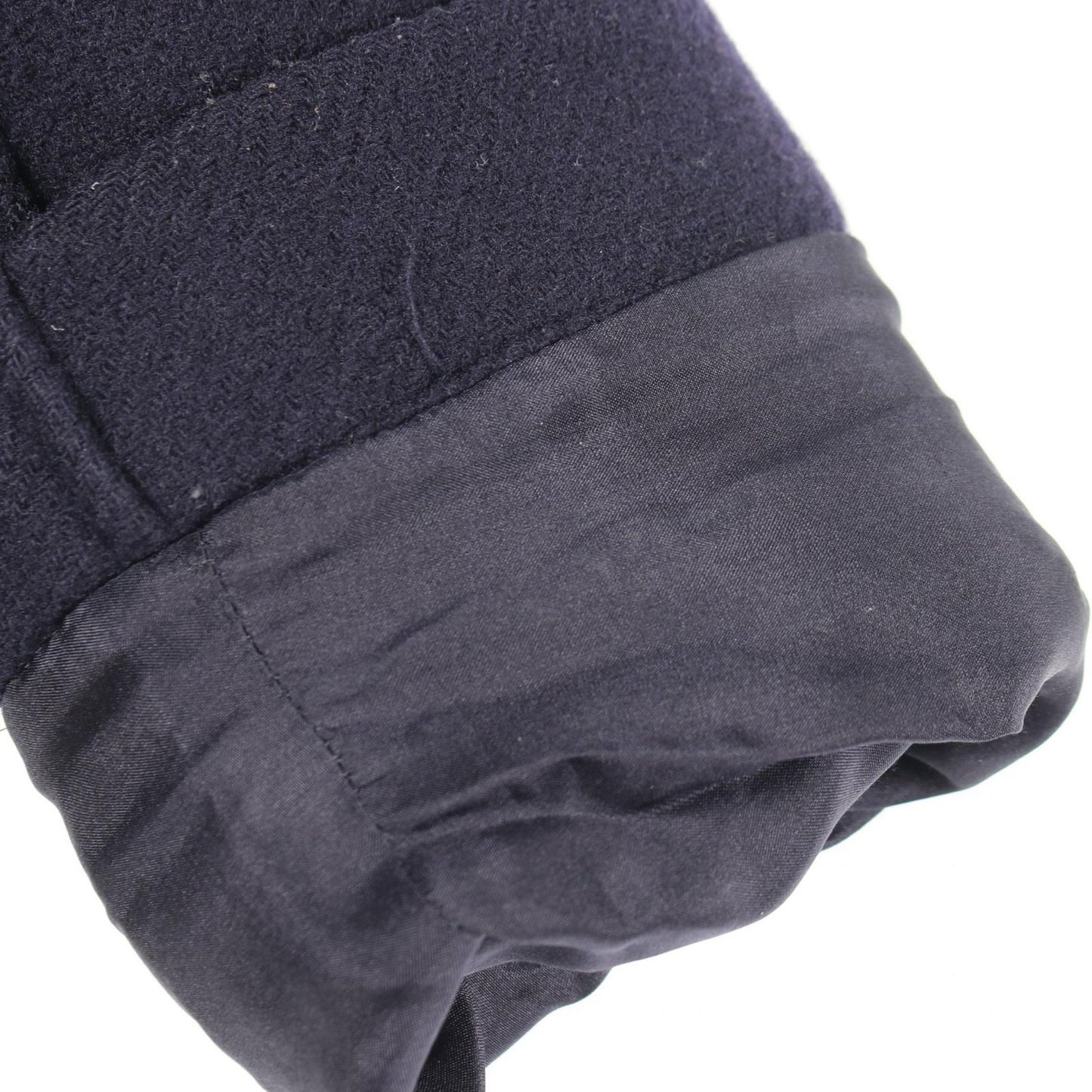 Chanel CC Logo Button Navy Wool Coat — view 9