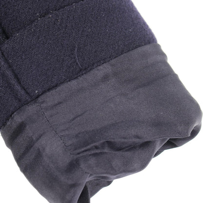 Chanel CC Logo Button Navy Wool Coat — view 9