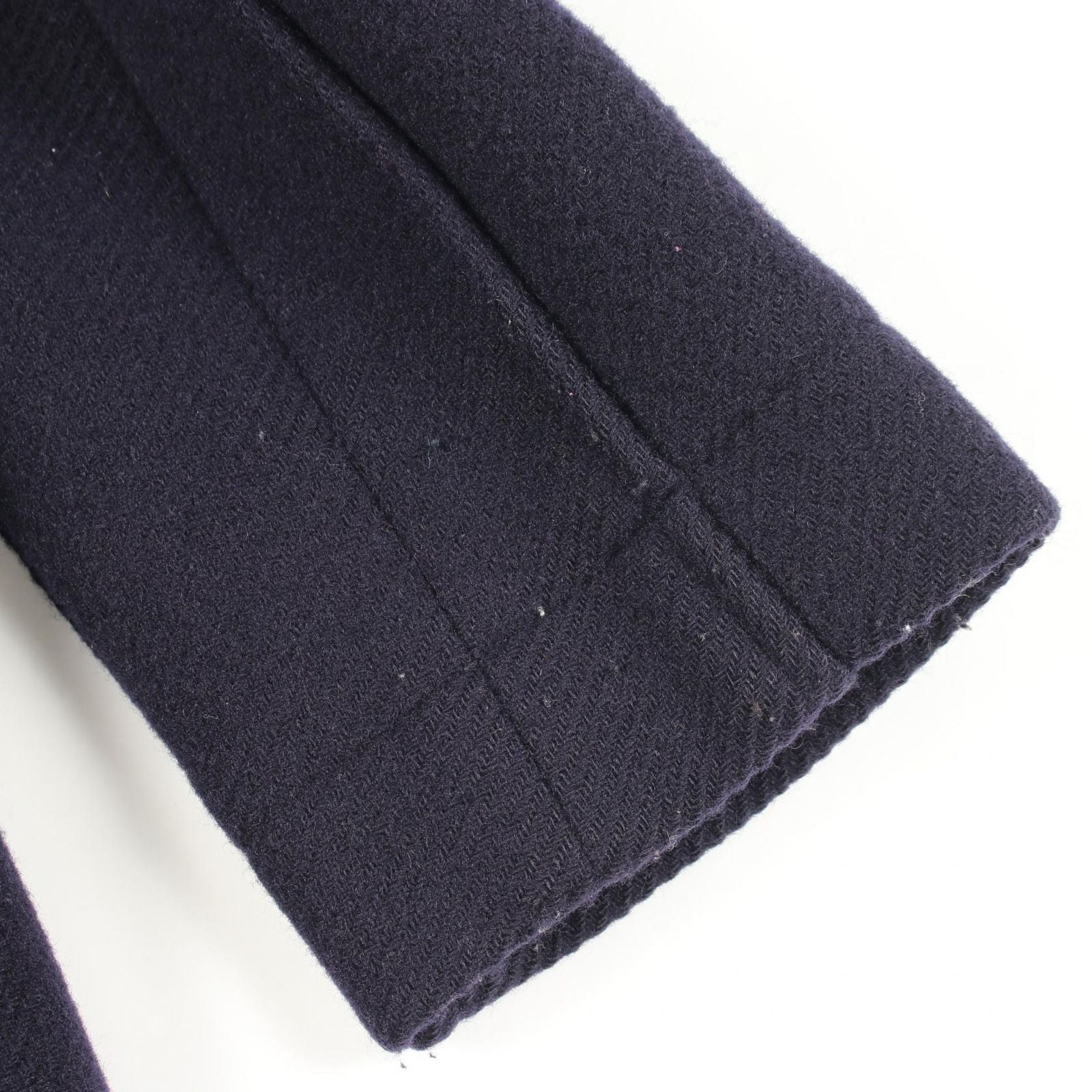 Chanel CC Logo Button Navy Wool Coat — view 6
