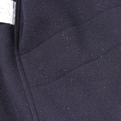 Chanel CC Logo Button Navy Wool Coat — view 7