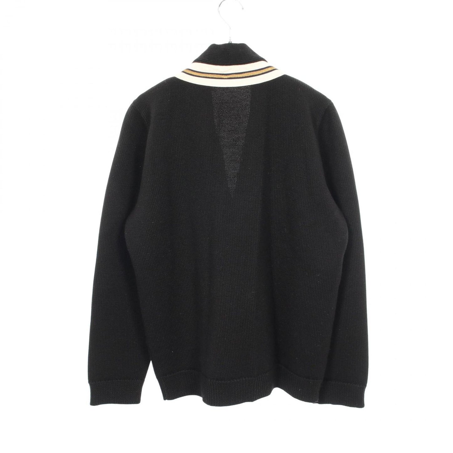 Gucci Cardigan Bee Patch Black Wool — view 2