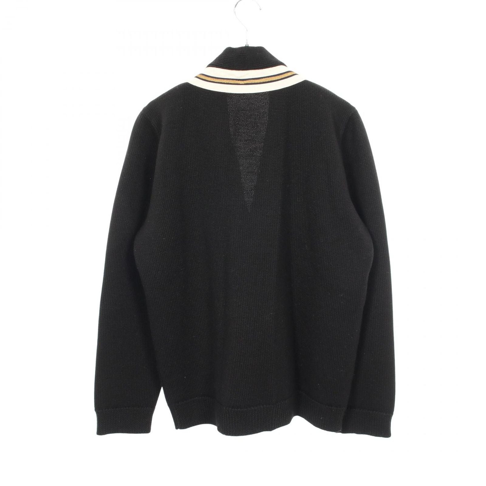 Gucci Cardigan Bee Patch Black Wool — view 2