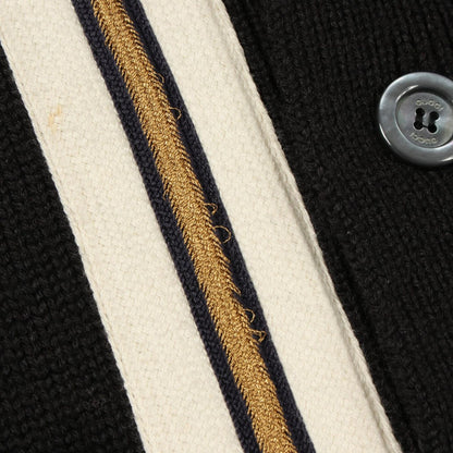 Gucci Cardigan Bee Patch Black Wool — view 8