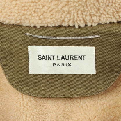 Saint Laurent Paris Mod Coat with Hood Khaki Green — view 3