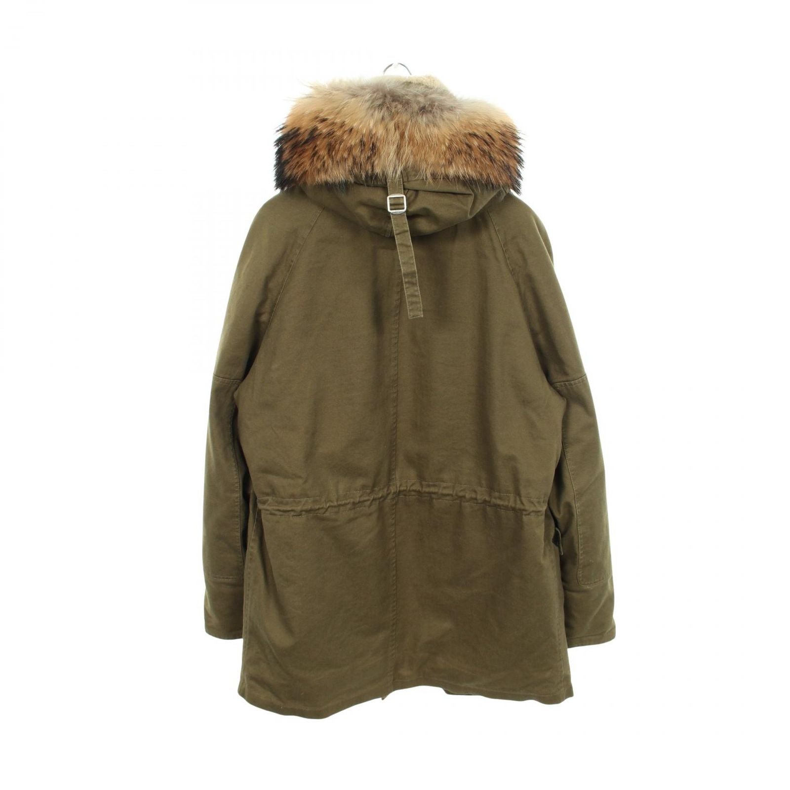 Saint Laurent Paris Mod Coat with Hood Khaki Green — view 2