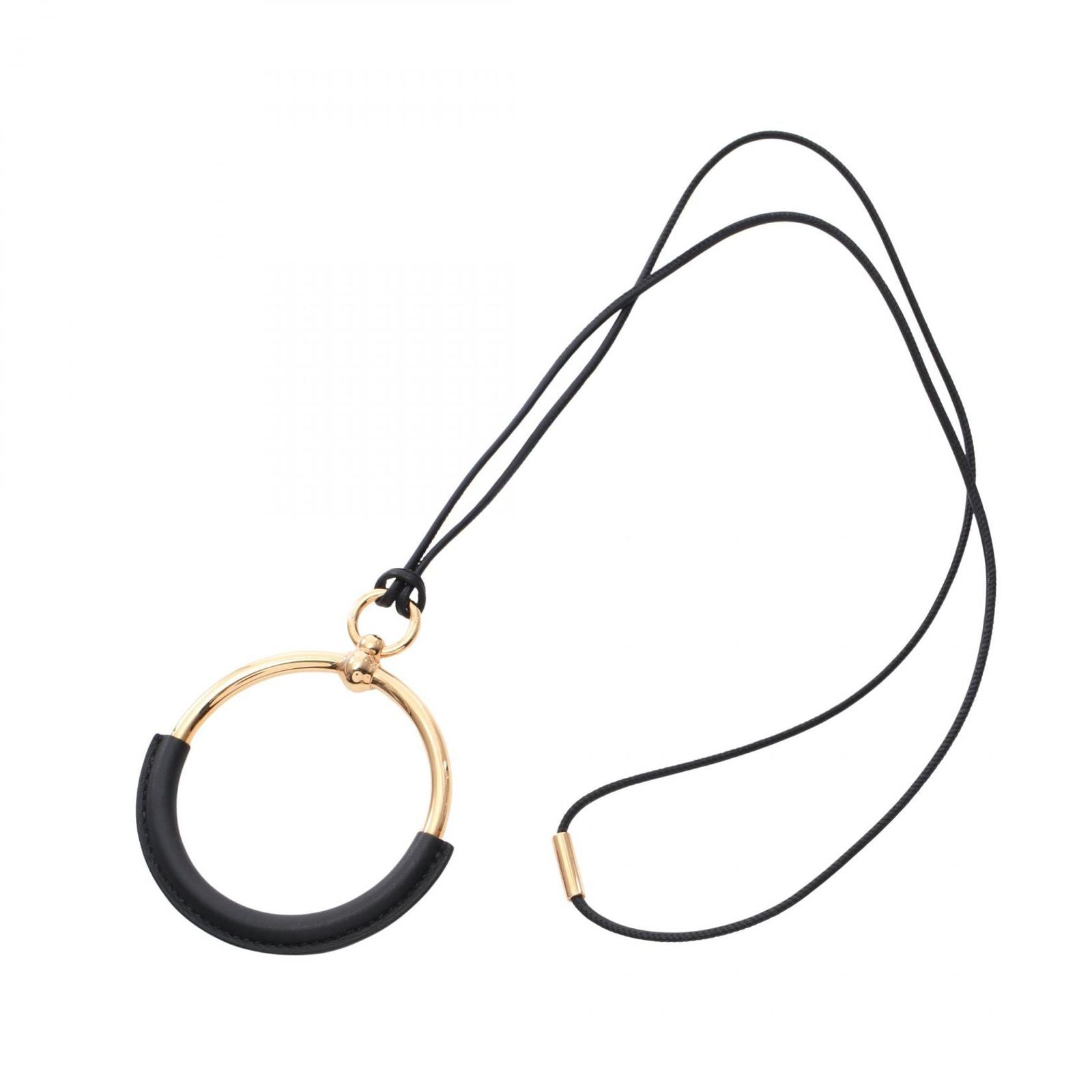 Hermes Necklace Loup Grand Leather Pendant — view 2