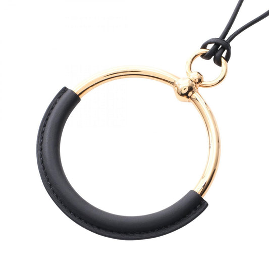 Hermes Necklace Loup Grand Leather Pendant