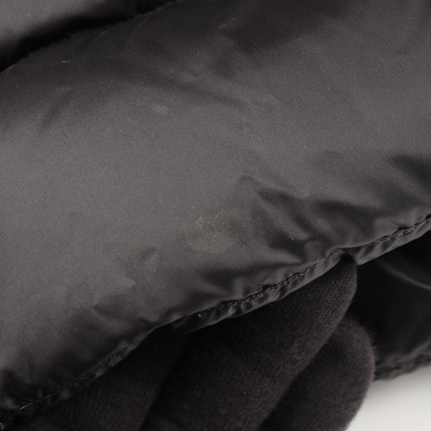 Moncler Down Jacket Hirma Hooded Black Nylon Brown Coat — view 7