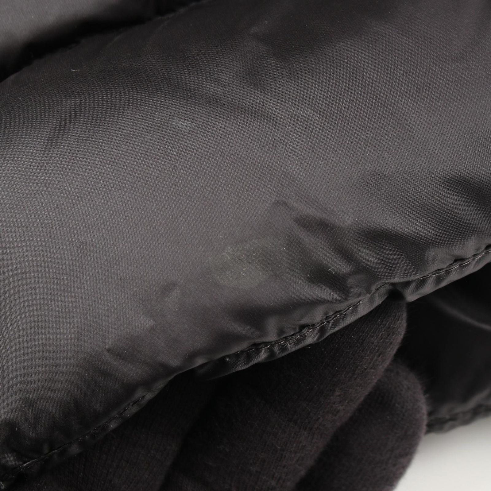 Moncler Down Jacket Hirma Hooded Black Nylon Brown Coat — view 7
