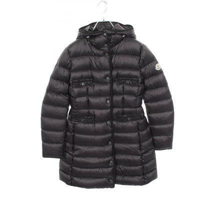 Moncler Down Jacket Hirma Hooded Black Nylon Brown Coat