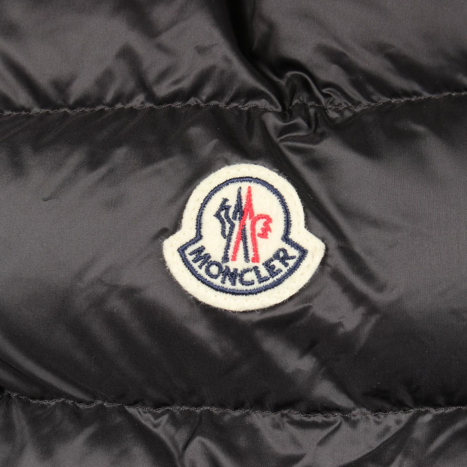 Moncler Down Jacket Hirma Hooded Black Nylon Brown Coat — view 6