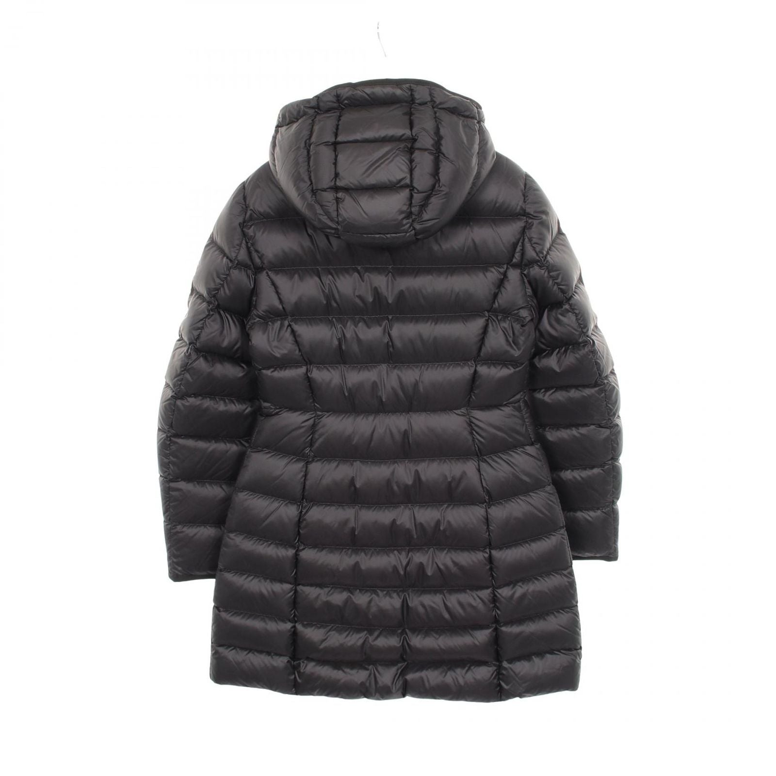 Moncler Down Jacket Hirma Hooded Black Nylon Brown Coat — view 2
