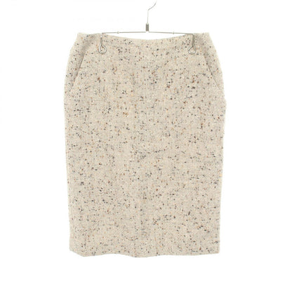 Chanel Skirt Tweed Ivory Wool