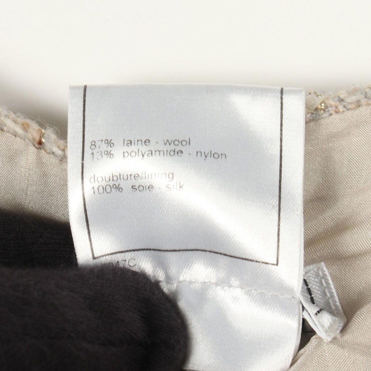 Chanel Skirt Tweed Ivory Wool — view 4