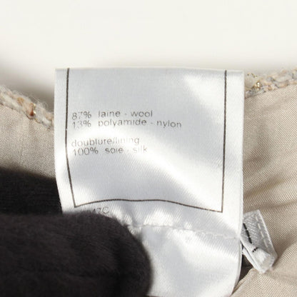 Chanel Skirt Tweed Ivory Wool — view 4