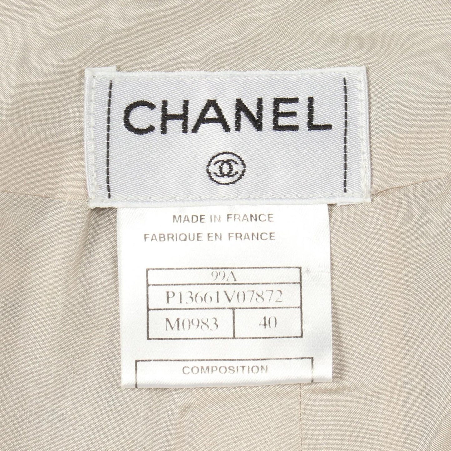 Chanel Skirt Tweed Ivory Wool — view 3