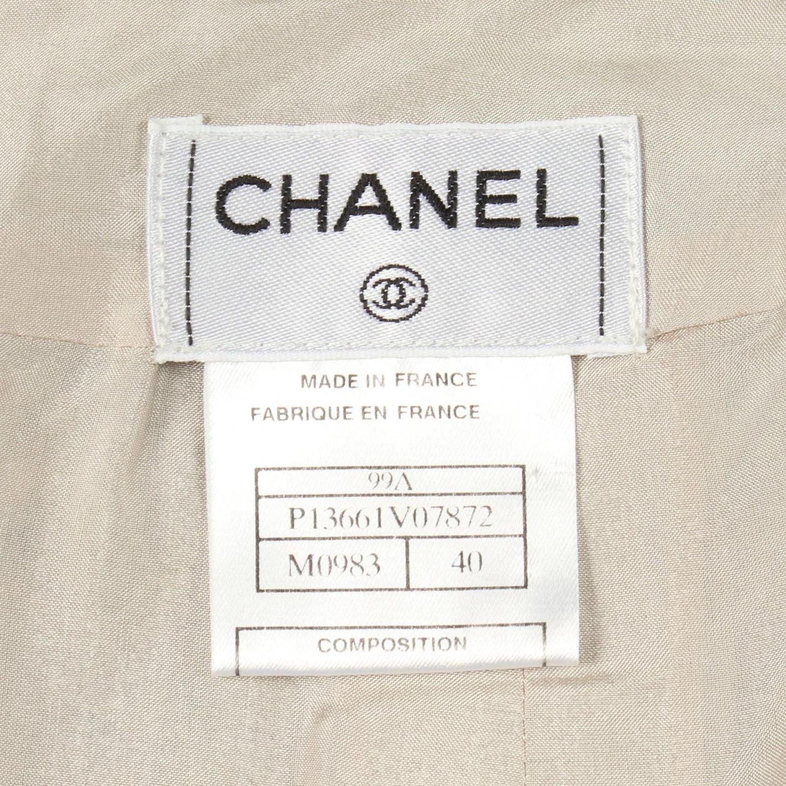 Chanel Skirt Tweed Ivory Wool — view 3