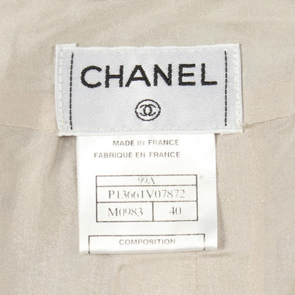 Chanel Skirt Tweed Ivory Wool — view 3