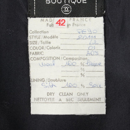 Chanel Skirt Navy Wool — view 4